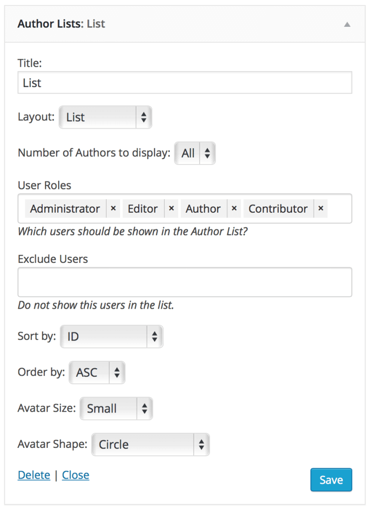 author-lists-widget